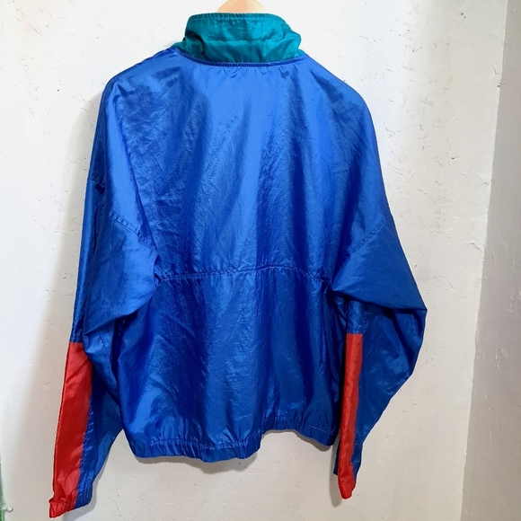 Columbia | Vintage Colorblock Windbreaker Jacket - Blue, Green, Red - Picture 6 of 8